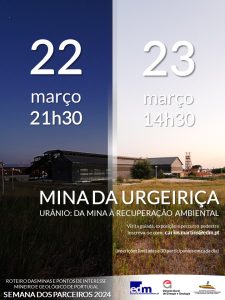 Cartaz da Semana dos Parceiros da Rota das Minas. A EDM irá participar na Semana dos Parceiros, com visitas à Mina da Urgeiriça